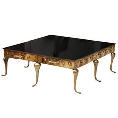 Solid Brass Coffee Table by Jansen for Mastercraft