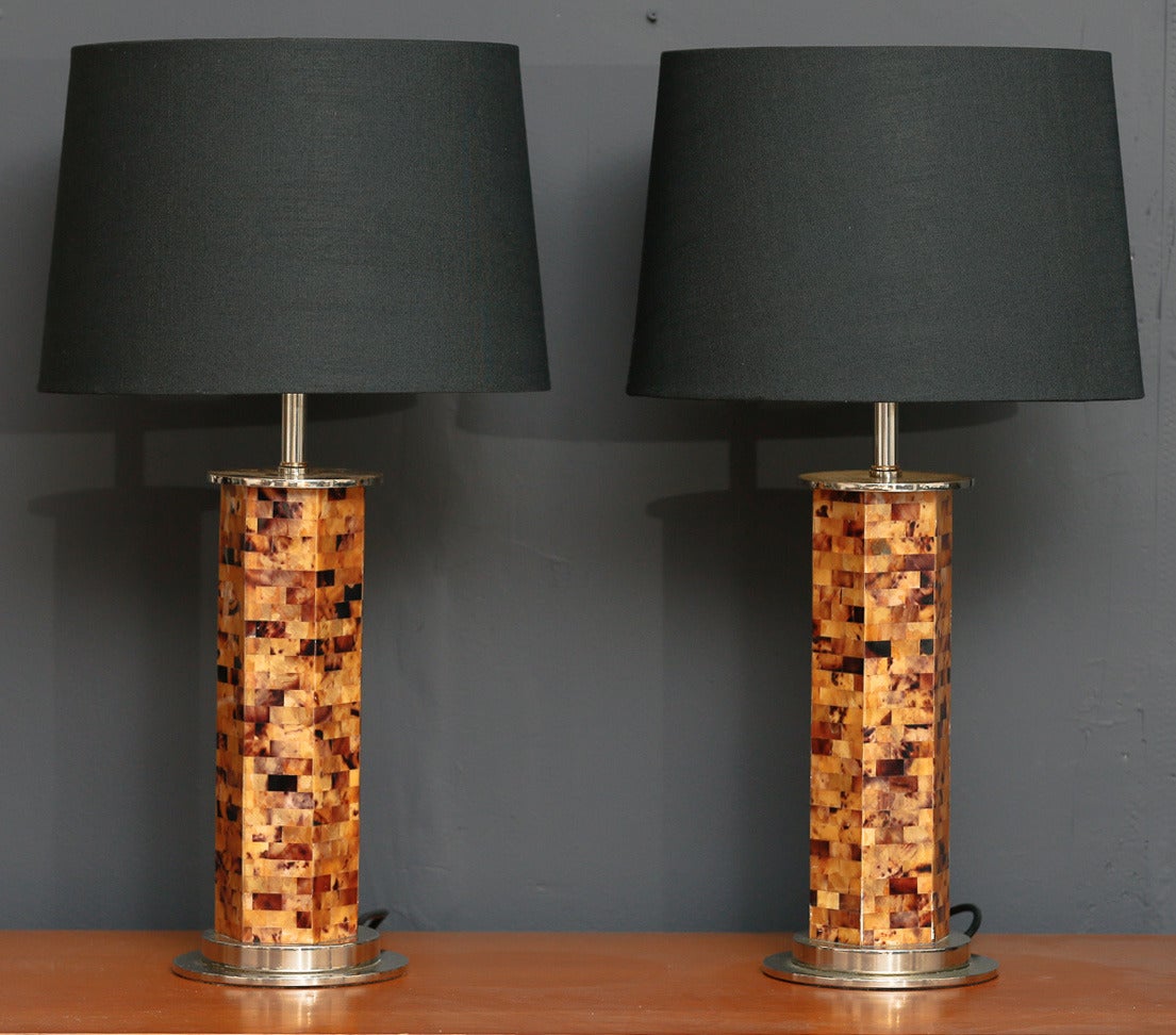 Horn Mosaic Table Lamps For Sale at 1stdibs