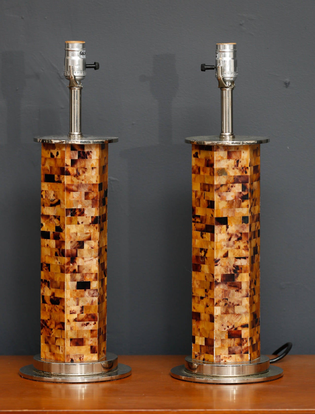 Horn Mosaic Table Lamps For Sale at 1stdibs