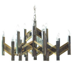 1960's Sciolari Chevron Chandelier