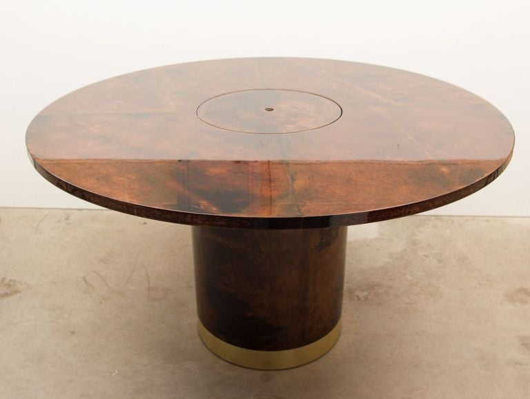 Mid-Century Modern Aldo Tura Pedestal Table