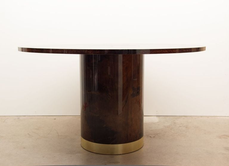 Italian Aldo Tura Pedestal Table