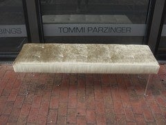 Tufted Lucite Bench