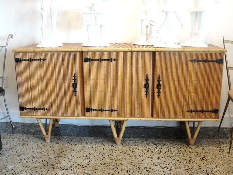 Jean Royère Style  Bamboo Cabinet./SATURDAY SALE