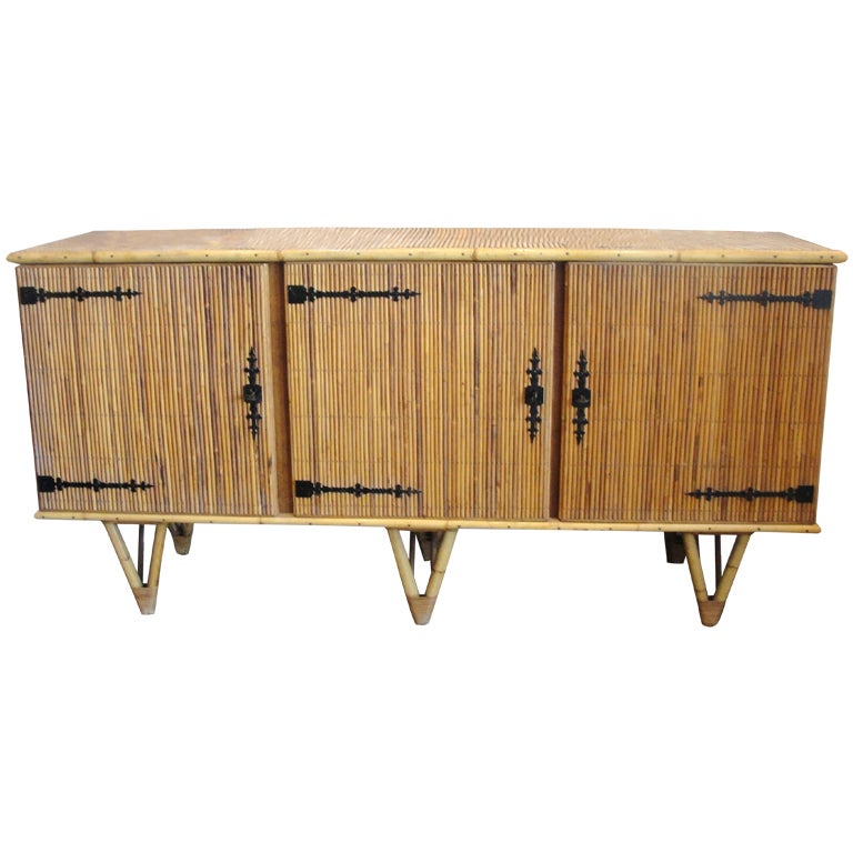 Jean Royère Style  Bamboo Cabinet./SATURDAY SALE