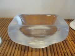 Vintage Frosted Murano Bowl