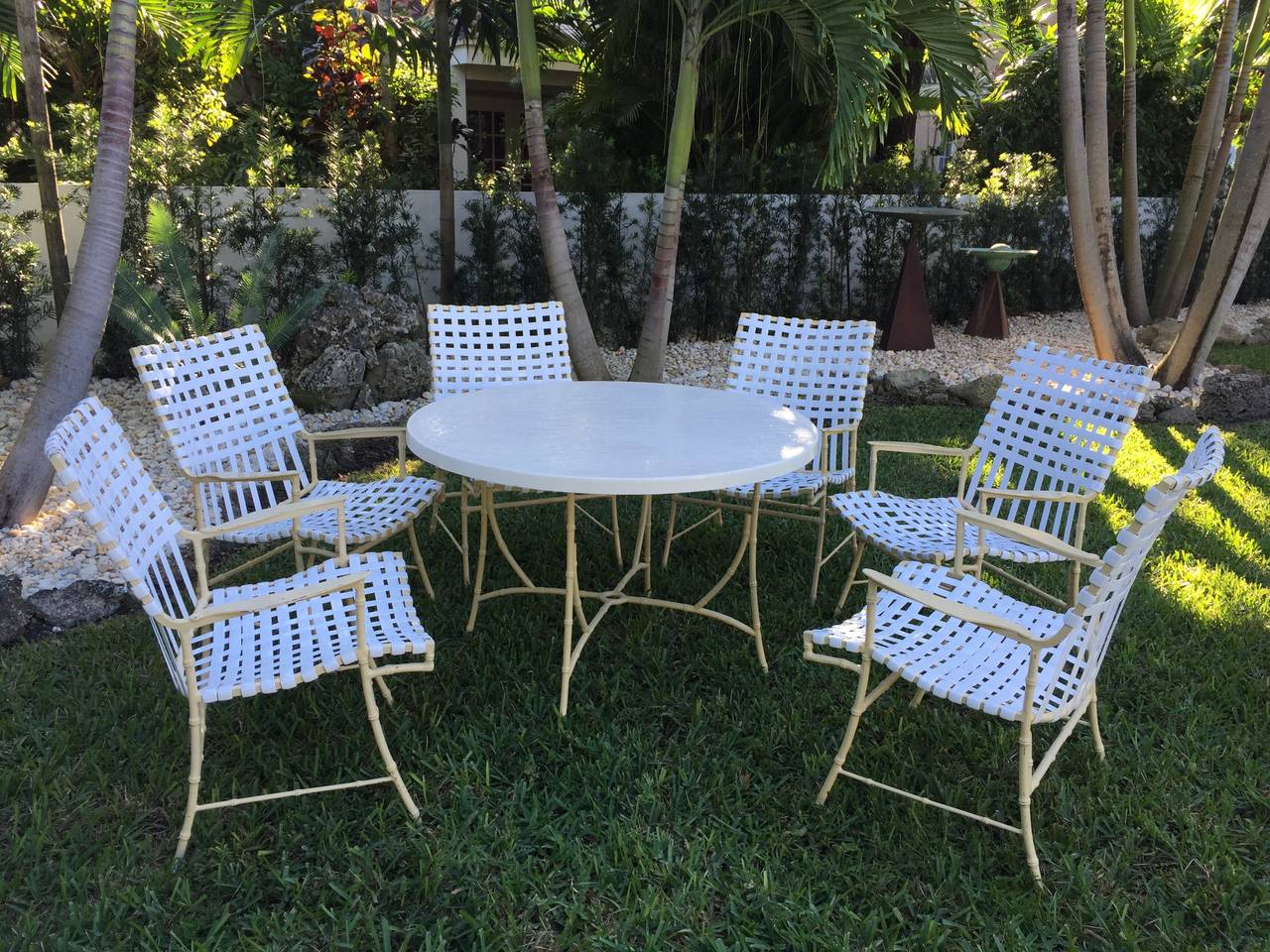 American Amazing Vintage 13-Piece Faux Bamboo Style Garden Set