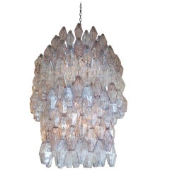 Extremely Large Carlo Scarpa for Venini Polyhedral Chandelier