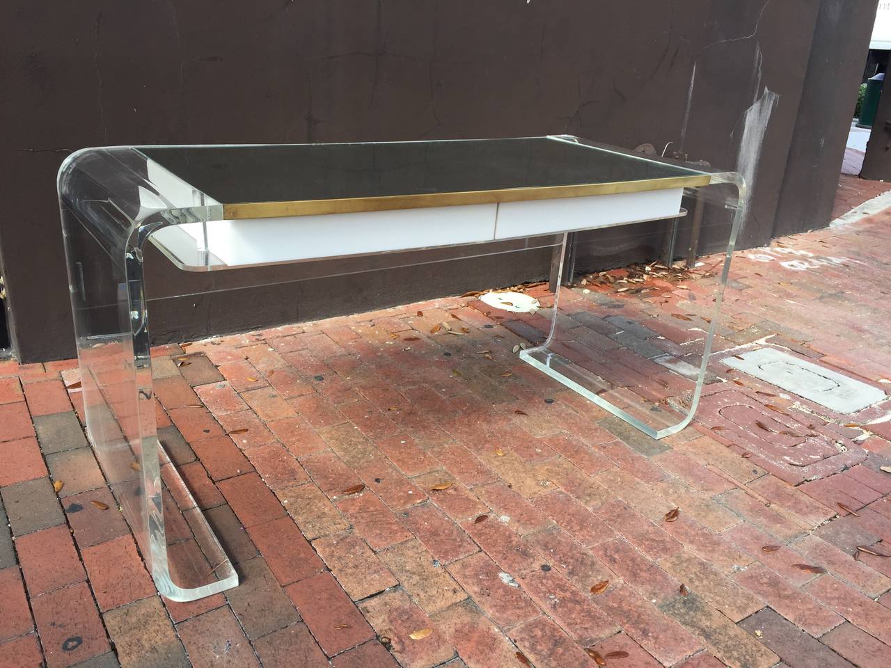 Outrageous Vintage Lucite Waterfall Desk 1