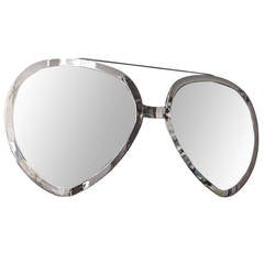 Vintage Oversized Aviator Mirror Sunglasses