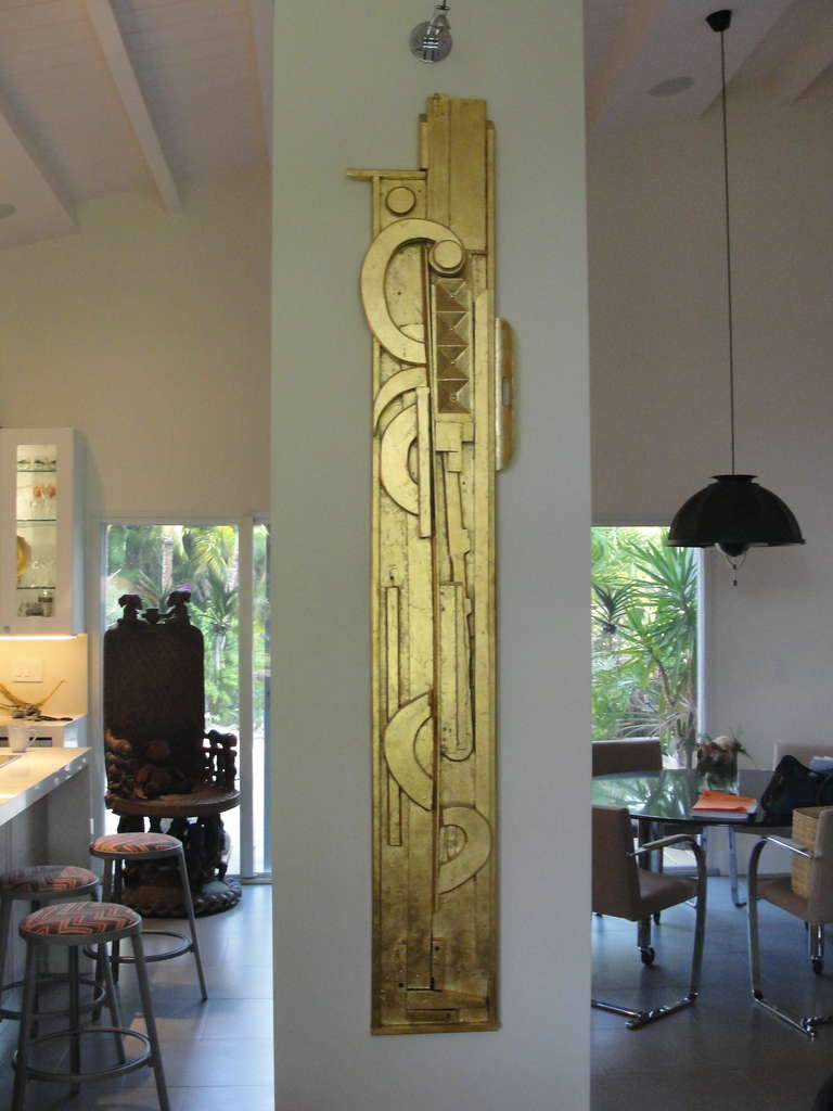 Gold Leaf Incredible Wall Art Sculpture in the Manner of L. Nevelson