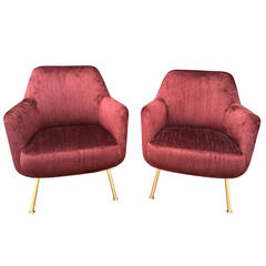 Exceptional Vintage Pair of Italian Chairs 6