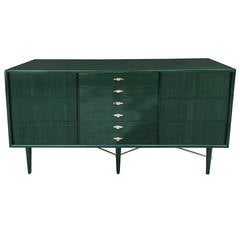 Hunter Green Lacquer Chest of Drawers