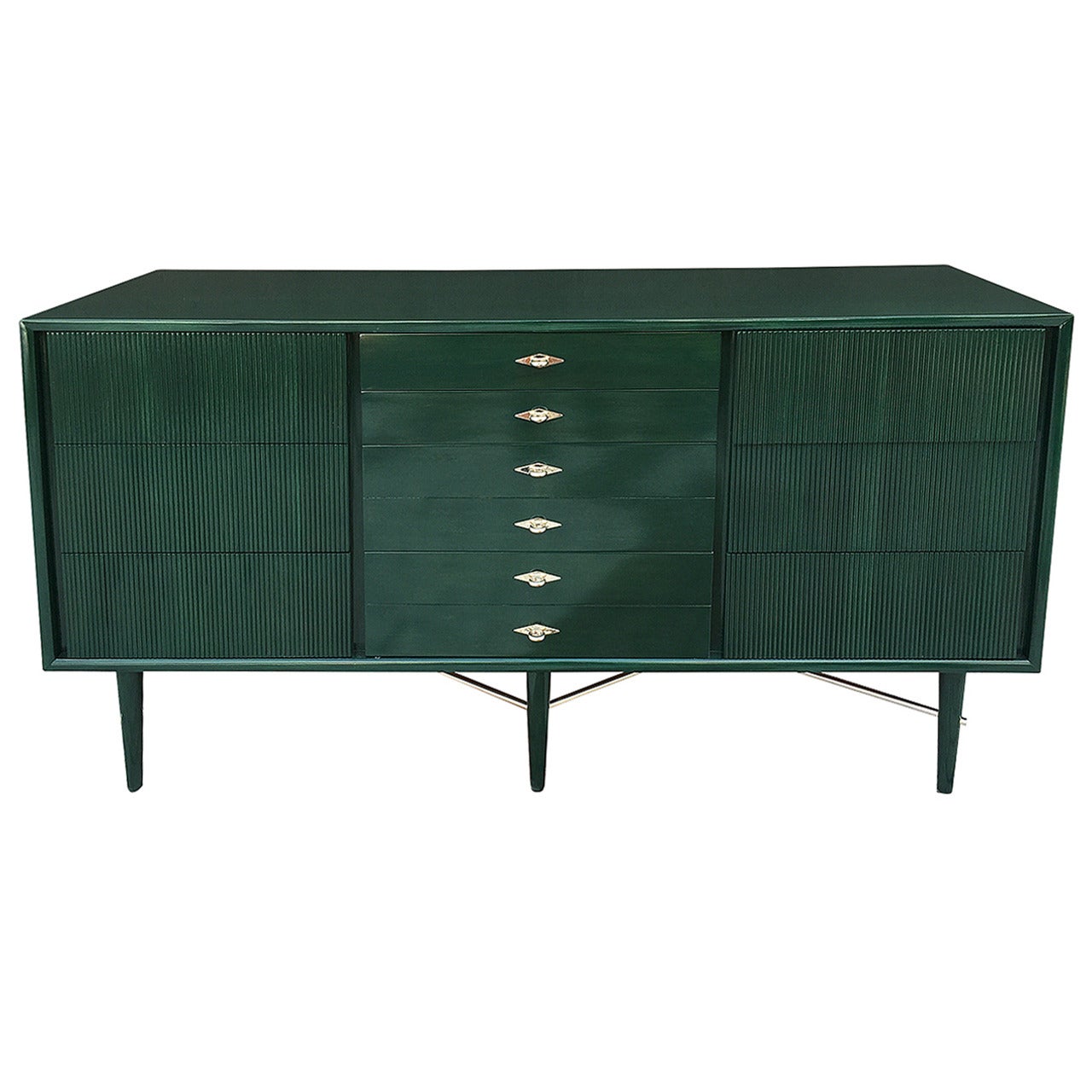 Hunter Green Lacquer Chest of Drawers