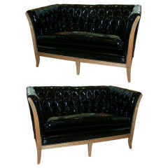 Pair of Louis XVI style Settees