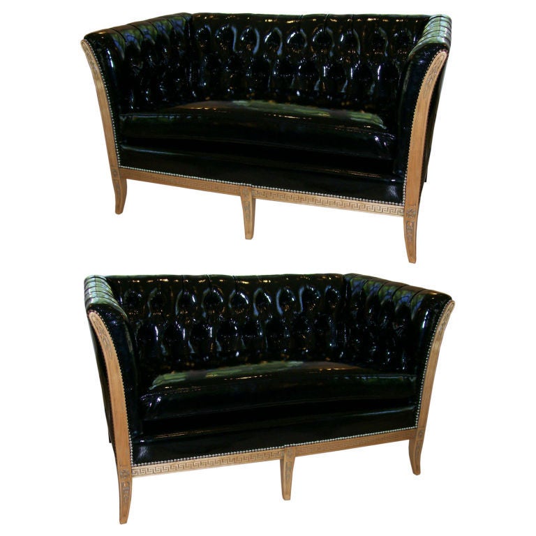 Pair of Louis XVI style Settees
