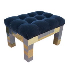 Paul Evans Two-Tone Cityscape Ottoman (signed)