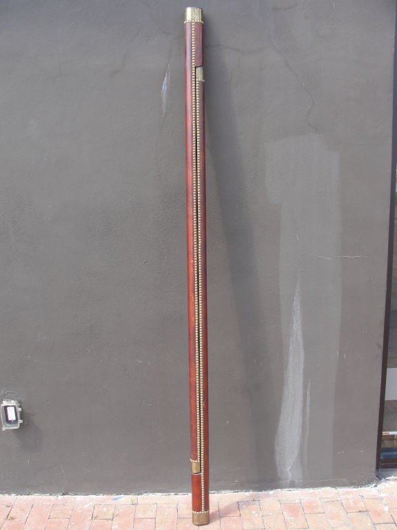 This ladder collapses to a single pole, as seen in picture, for easy storage.  Totally clad in leather with brass stud trim.  Very whimsical!<br />
<br />
NEW SHOWROOM NOW OPEN ON SOUTH BEACH (1627 JEFFERSON AVE, OFF OF LINCOLN RD, VAN DYKE SHOPS).