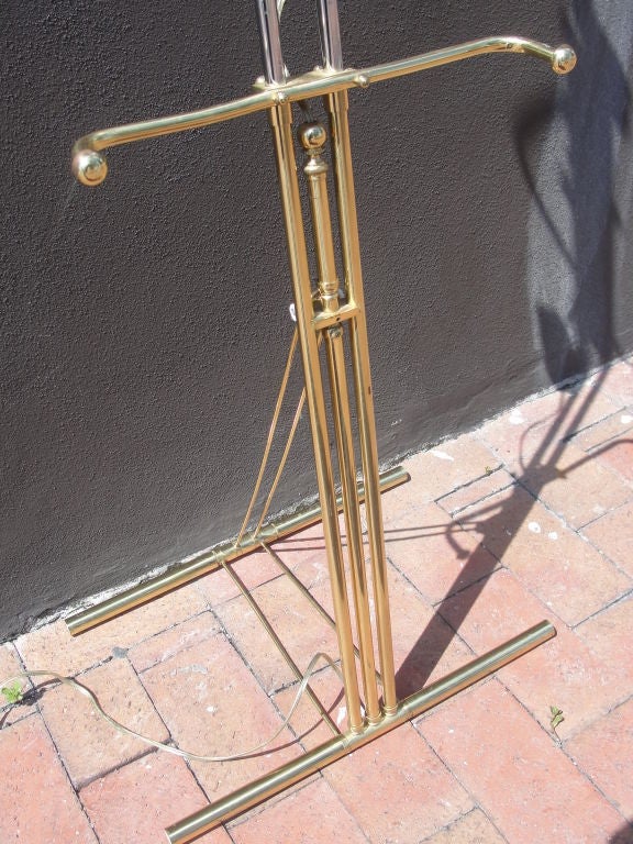 Brass Extremely Rare Two-Toned Easel Floorlamp