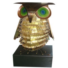 Oversized Curtis Jere Owl Sculpture (signed 1967)