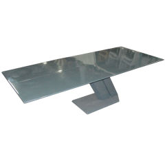 A Saporiti Grey Lacquered Architectural Dining Table