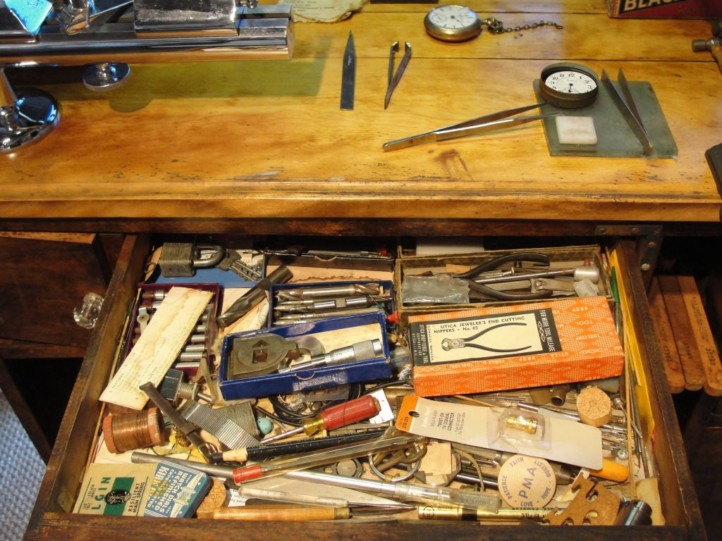 A Watchmaker/Repairs Desk + Chair 1