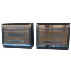 Pair of John Stuart Cabinets/Three Drawer Chests