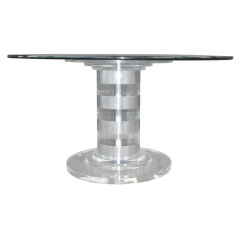 Leon Frost Massive Lucite Cylinder Table