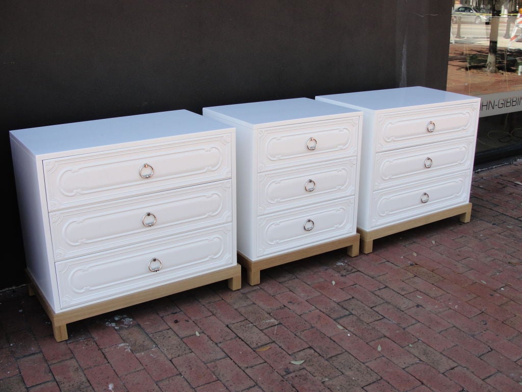 Regency Style White Lacquered Chest of Drawers