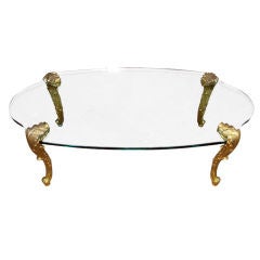 Ormolou and Glass Louis XVI Style Coffee Table by P.E. Guerin
