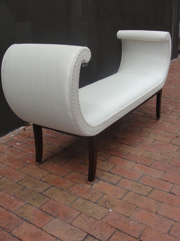 Mid-20th Century A Parzinger Style Curved Bench