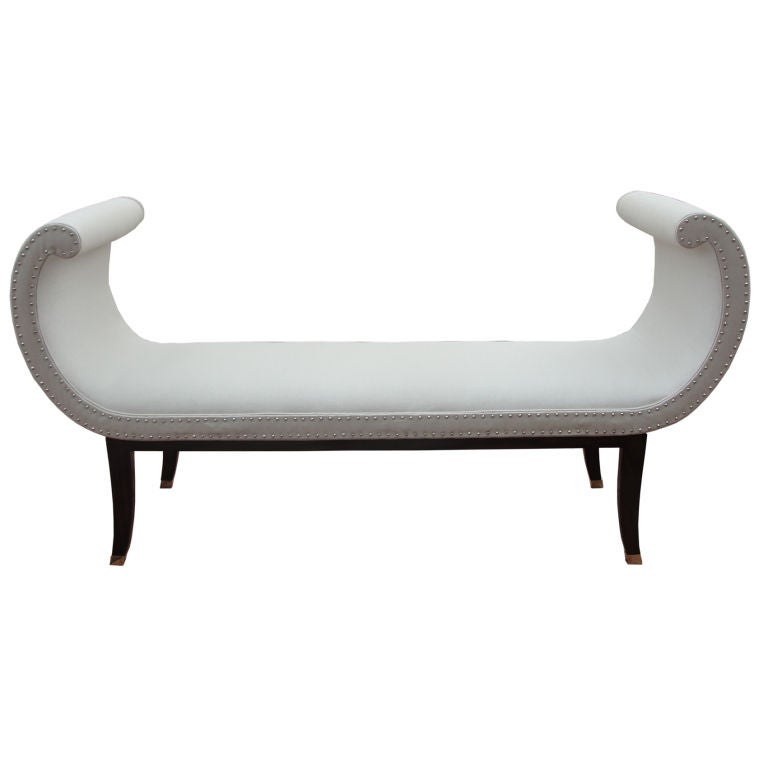 A Parzinger Style Curved Bench