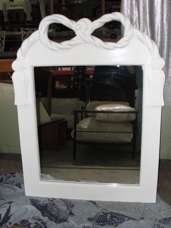 A Beautiful Regency Carved Bow Motif Mirror