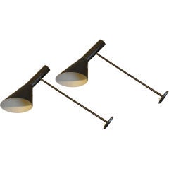 Pair of AJ Visor Wall Lamps by A. Jacobsen for Louis Poulsen