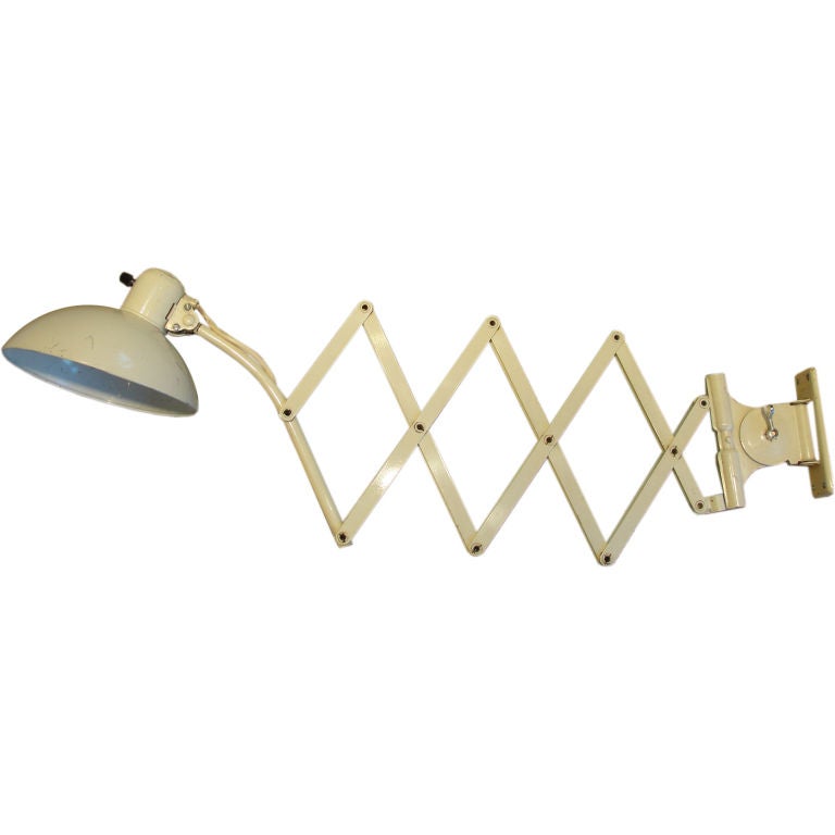 Vintage Scissor Wall Lamp by Christian Dell for Kaiser-Idell For Sale