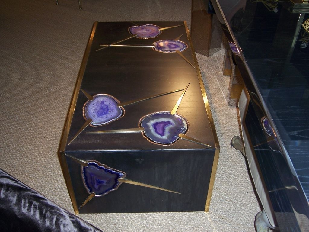 Agate and Bronze Waterfall Coffee Table 1