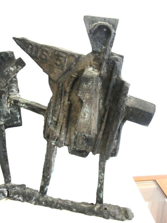 Abbott Pattison-Bronze-Skulptur auf Marmorsockel „Signiert“ (amerikanisch) im Angebot