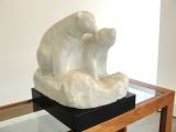 Awesome Carved Marble Polar Bear Sculpture