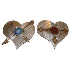 Happy Valentine
s Day - Pair of "LOVE" Wall Sculptures w/ Agate