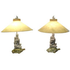 Pair of Exceptional Royal Haeger Art Deco Table Lamps
