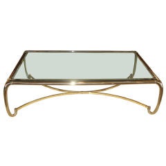Extraordinary Oversized Polished Brass Cocktail Table./ SATURDAY SALE