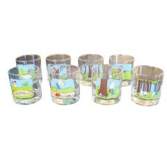 Set of Eight (8) Comic Strip Tumblers