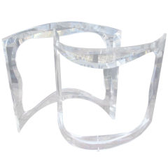 Amorphic Lucite Table Bases
