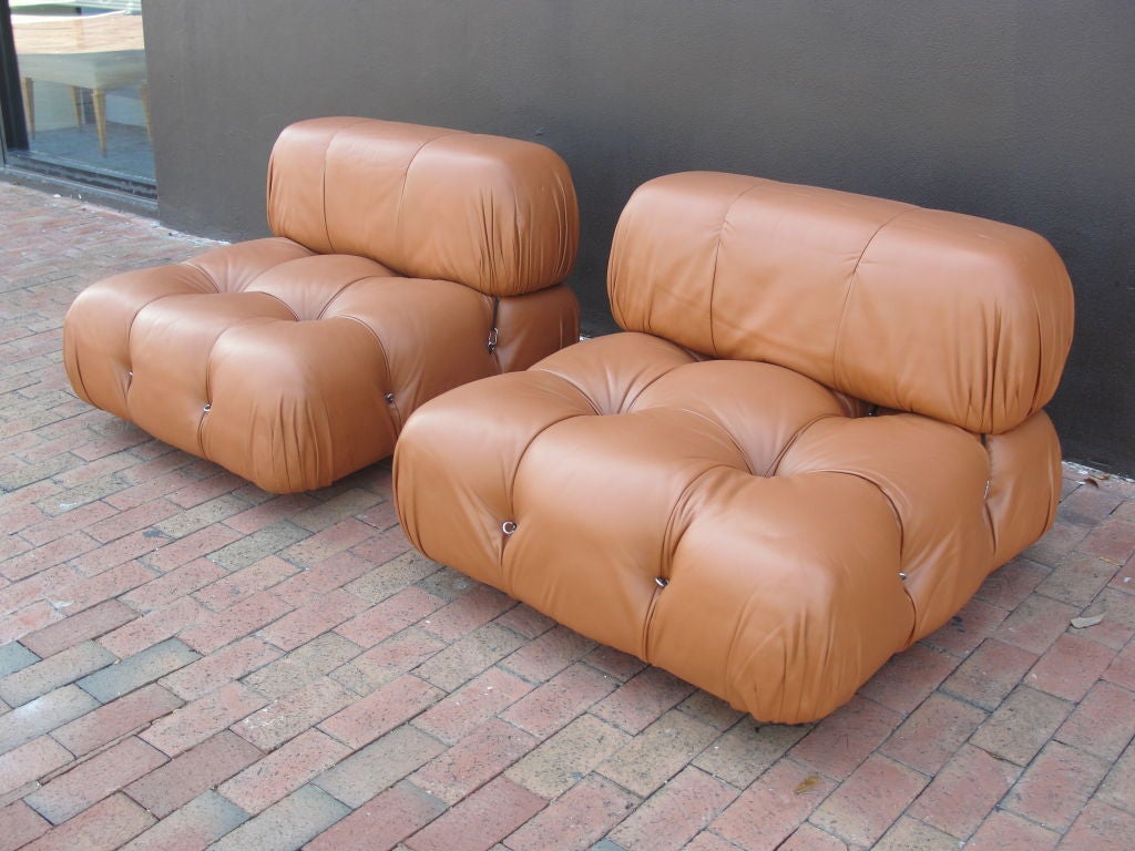 Italian Pair of Mario Bellini Camaleonda Lounge Chairs