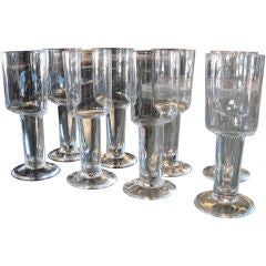 Set of Eight (8) Modernist Glasses Signed Carlo Moretti