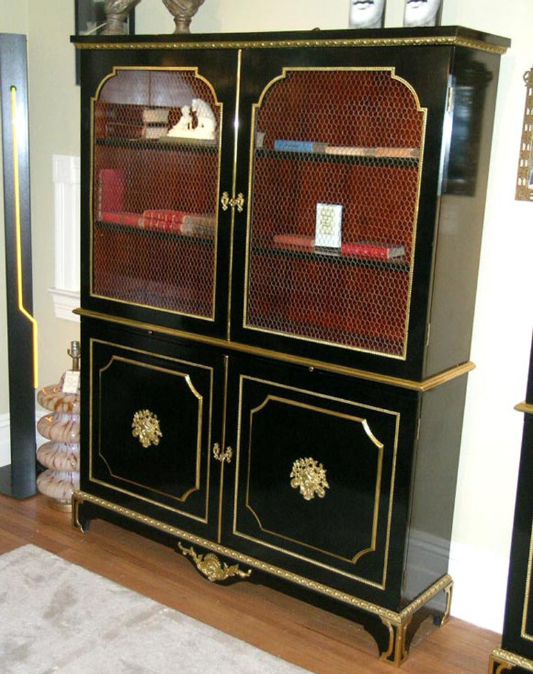 Exceptional Pair of Jansen Louis XVI Style Bookcases 1