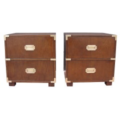 Pair of Baker Mahogany Chests/Night-Stands