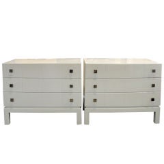 Pair of Geometric Design Cabinets