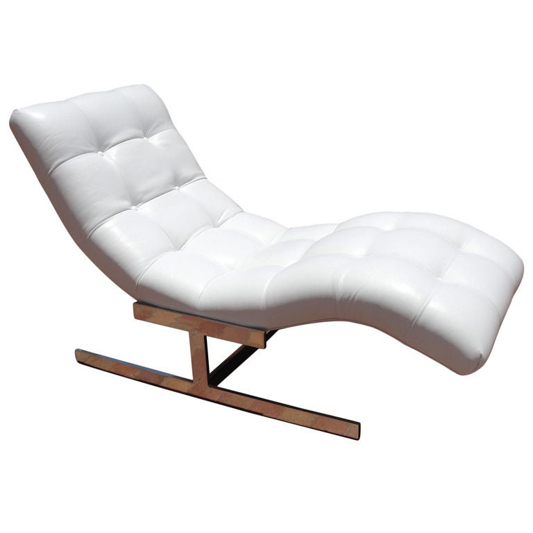 A Milo Baughman "Wave" Chaise Lounge Chair