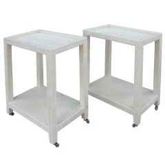 Pair of Petite Sidetables on Casters